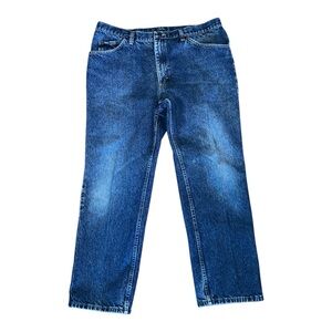Vintage Lee jeans men’s 40X30 XL medium wash rigid denim cotton 1980s straight